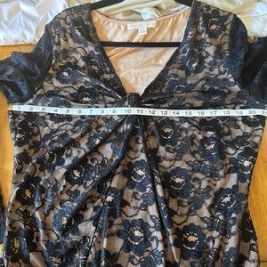 Boston Proper Black Lace Bodysuit Size XL